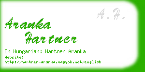 aranka hartner business card